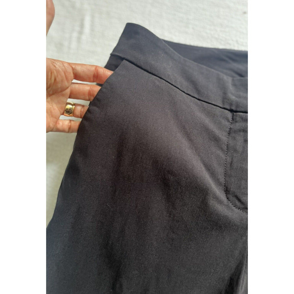 Avenue Montaigne Barolo Pants Straight Leg Black Pockets Stretch Size 10 USA - Picture 7 of 13